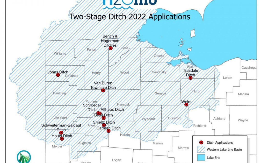Two-Stage Ditch Application Map 2022